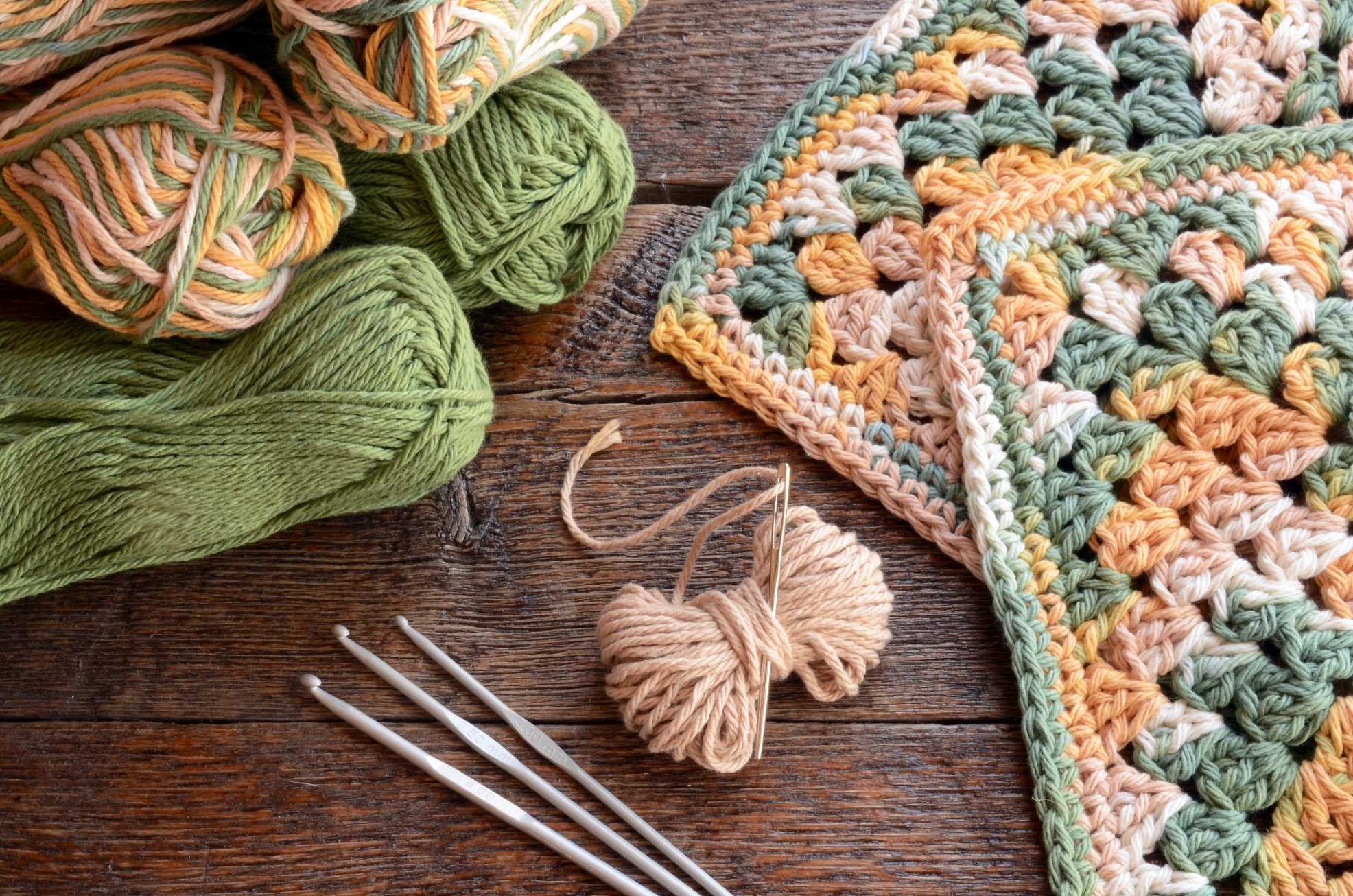 Crochet Yarn and Crochet Hook