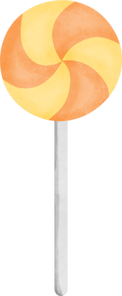 swirl orange yellow lollipop