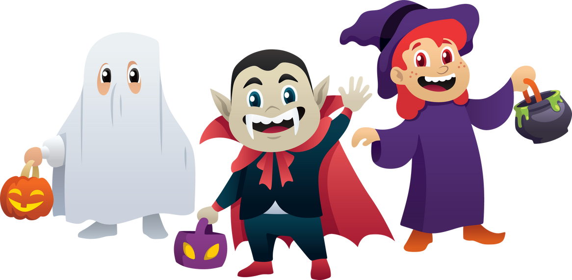 Halloween Kids Trick or Treat Cartoon